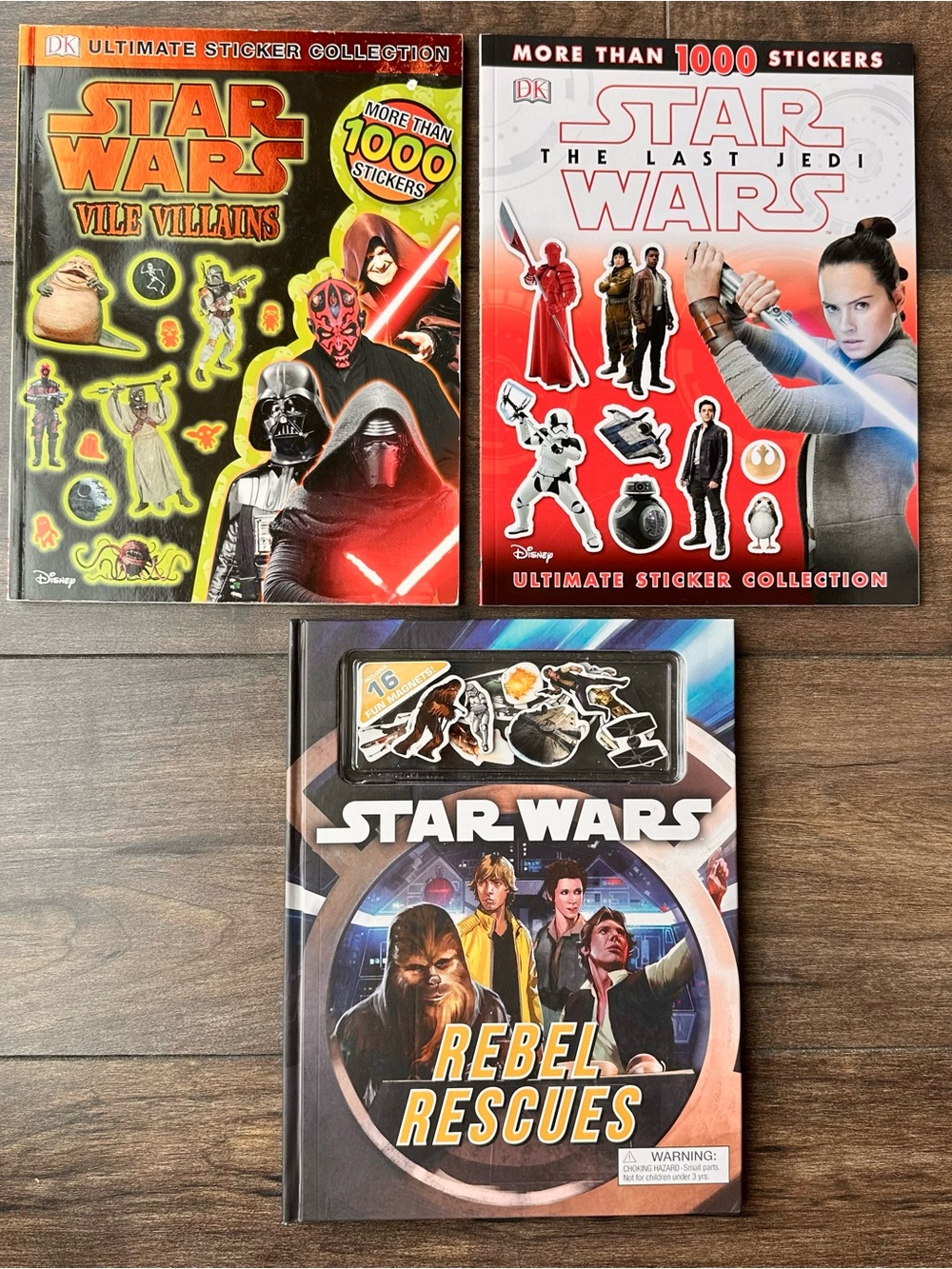 Star Wars Activity Book Bundle: 2 Sticker Books & 1 Magnetic Playbook